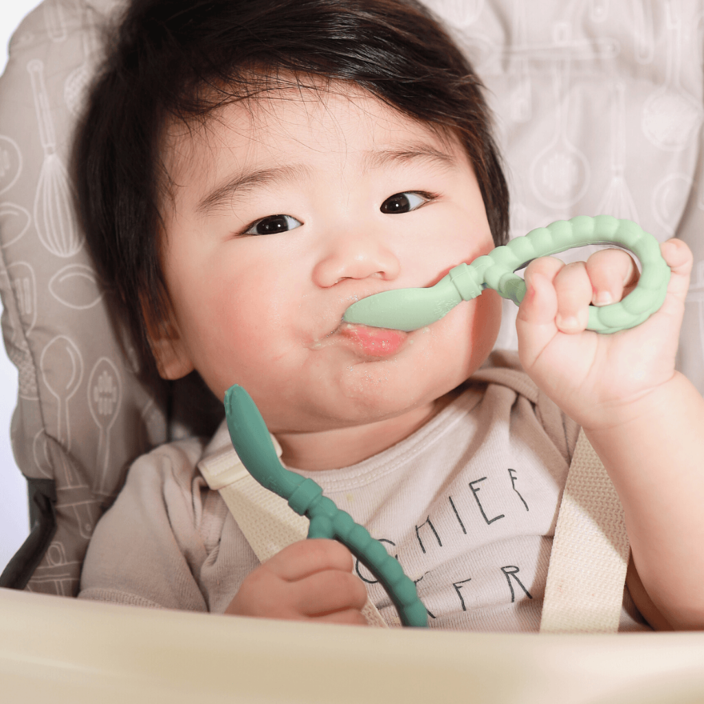 Sweetie Spoons™ - Silicone Baby Fork + Spoon Set - Image 4
