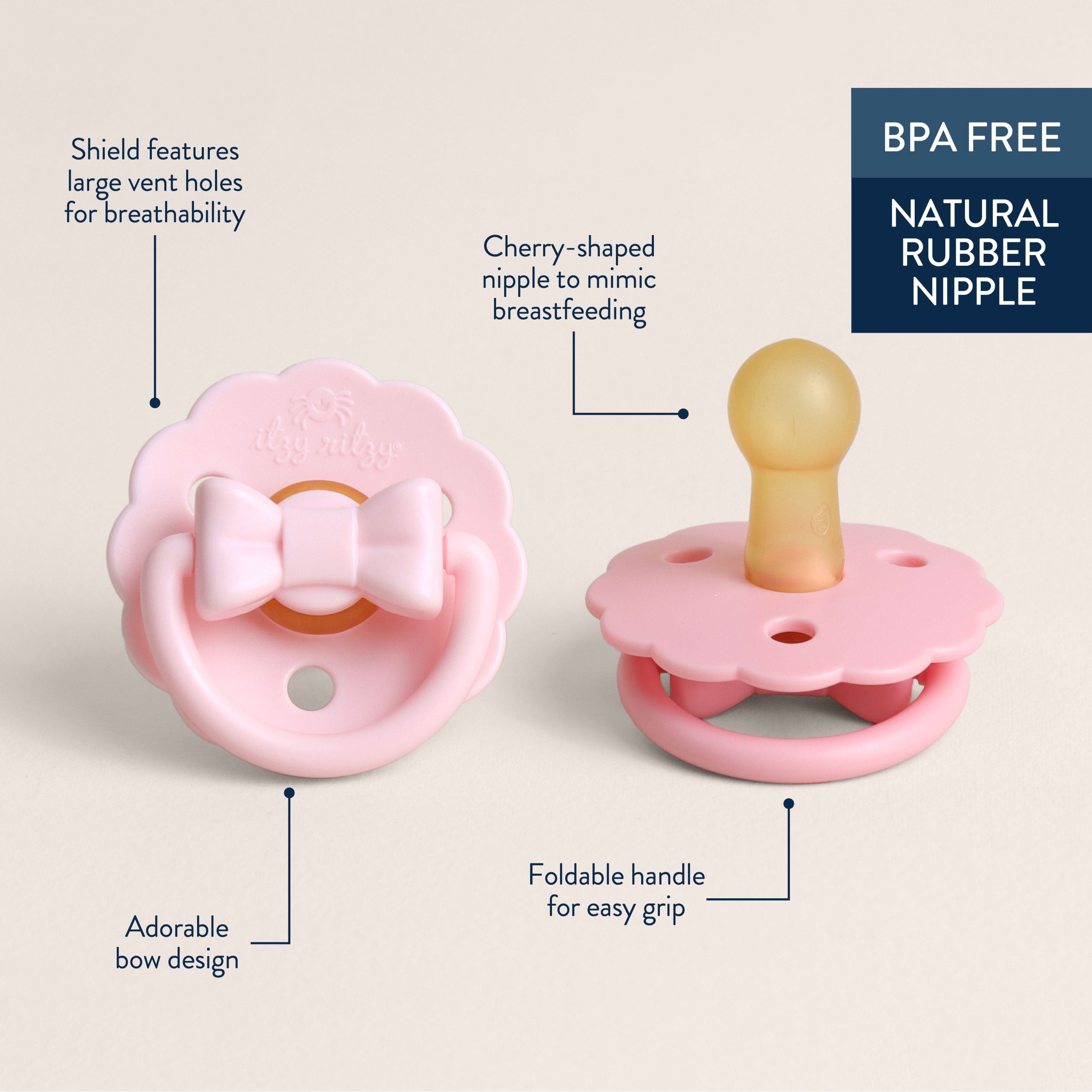 Itzy Soother™ Natural Rubber Pacifier - 0-6M - Image 3